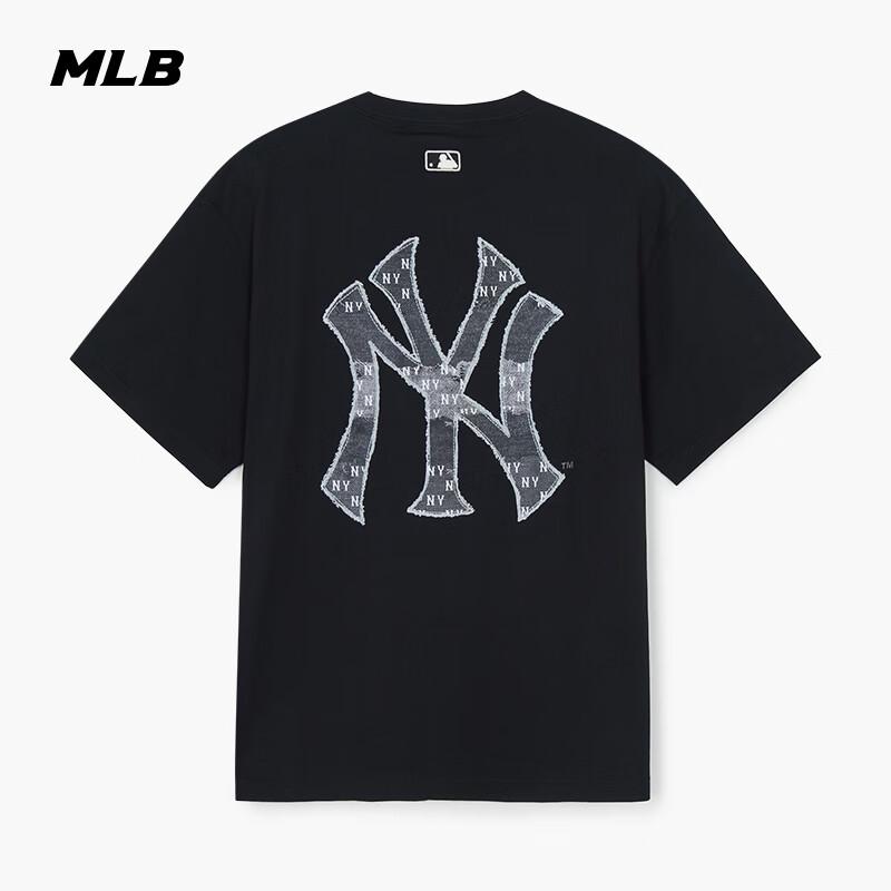 MLB Unisex Loose Faux Denim Back Label Short Sleeve Tee 3ATSM0663