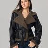 Za Autumn and Winter New Arrivals Women's Clothing Zr European and American Style Fashionable Versatile Lapel Short Leather and Fur Integrated Jacket