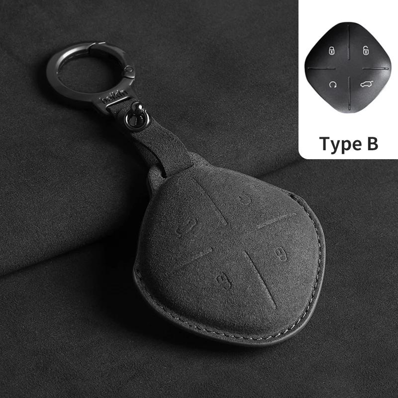 Suede Car Key Case Cover for Chery Jetour Dashing X-1 Plus DTC IDM 2022 2023 for Chery JETOUR X70 X70plus X70m X90plus X95pro