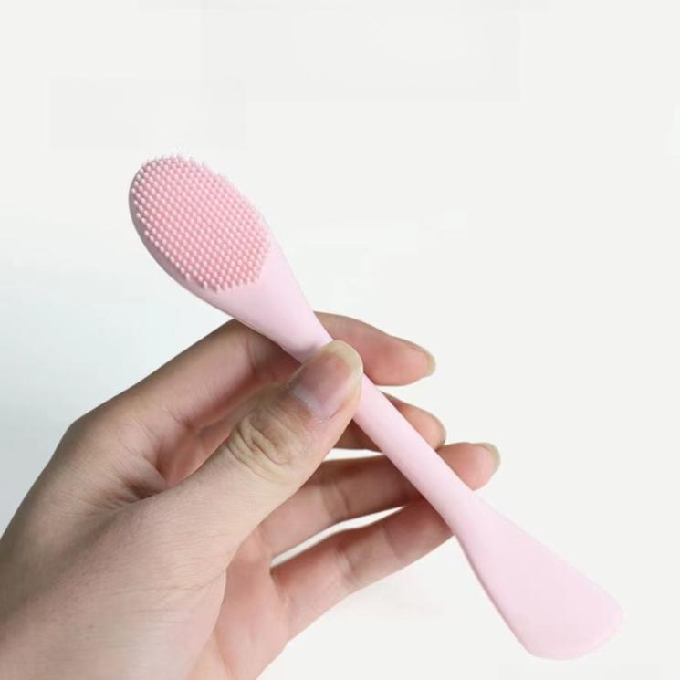 1Pc Double-ended Silicone Facial Mask Brush, Pore Cleansing Brush, Clay Mask Applicator