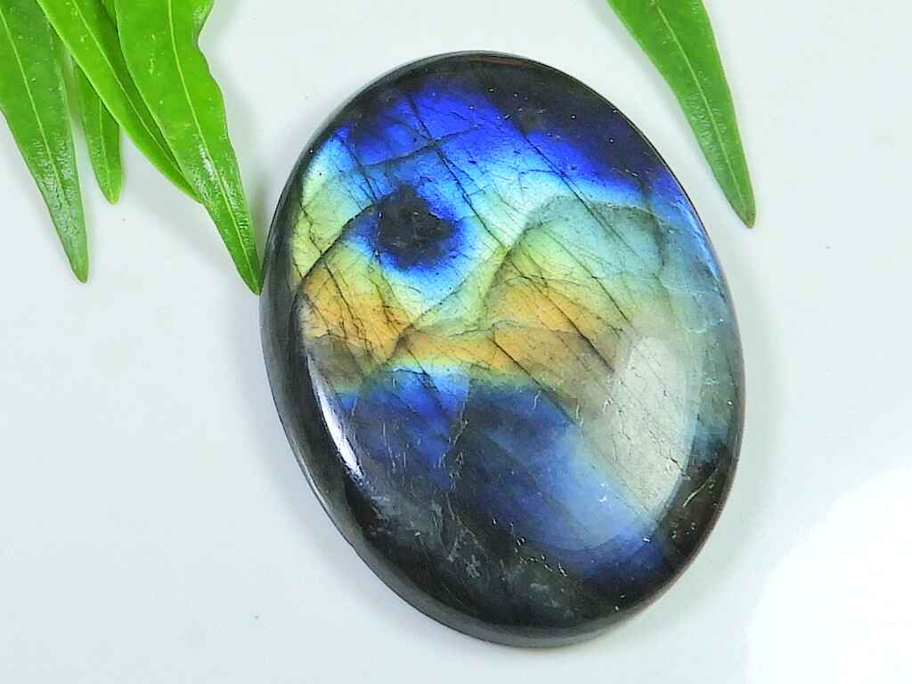30X42X5MM Labradorit Multi Foc Oval Cabochon Piatră Prețioasă Naturală Liberă 75Cts. SK-3980