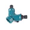 Washing Machine Faucet Connector with Switch Diverter - 4/6 Points, Plastic, 1/2 Nipple