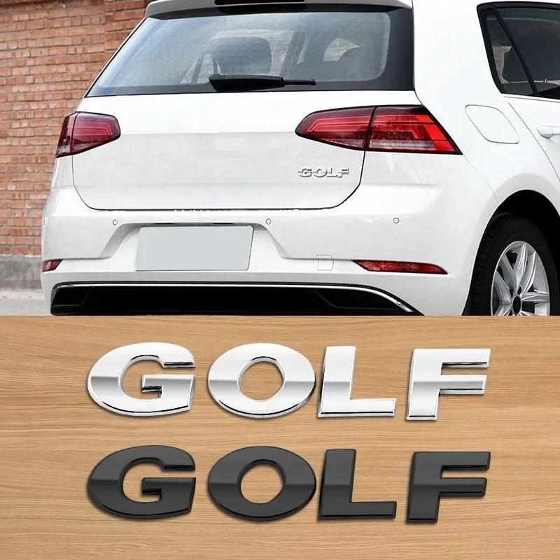 BOF1 1PCS 3D ABS GOLF Car Letter Logo Sticker Tail Bumper Badge Auto Rear Trunk Emblem Styling Accessories For Volkswagen VW GOLF zl3