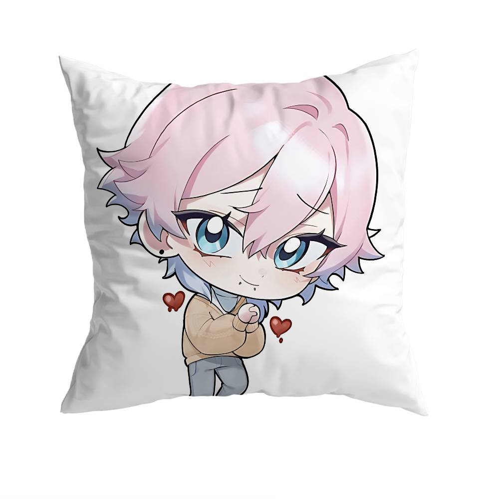 14 Days with You Ren Pillow Case Square DoubleSided Printing Short Plush Sofa Cushion Cover Bedroom Bedside Pillow