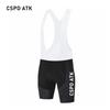 CSPD ATK Men's Summer Cycling Clothes MTB Bicycle Sports Shirt Set Polyester Fiber Cycling Top Sponge Cushion Cycling Paddle