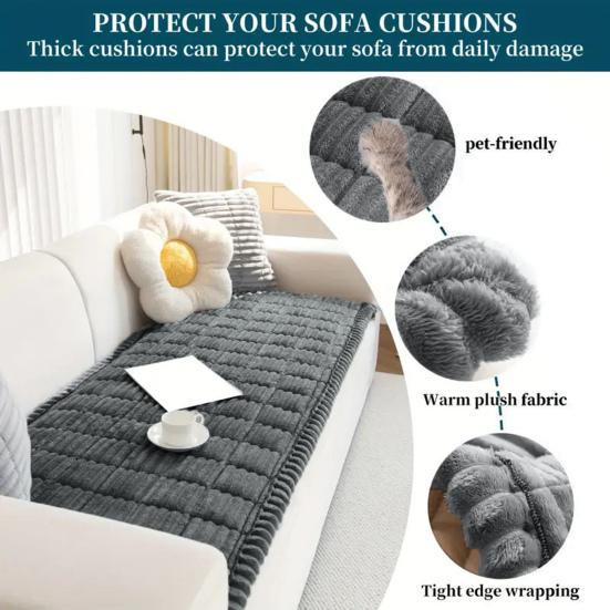 Couch Cover for Dogs Washable Non Slip Pet Couch Cover Soft Fuzzy Sofa Slipcovers Thick Couch Protector for Sofas Couches