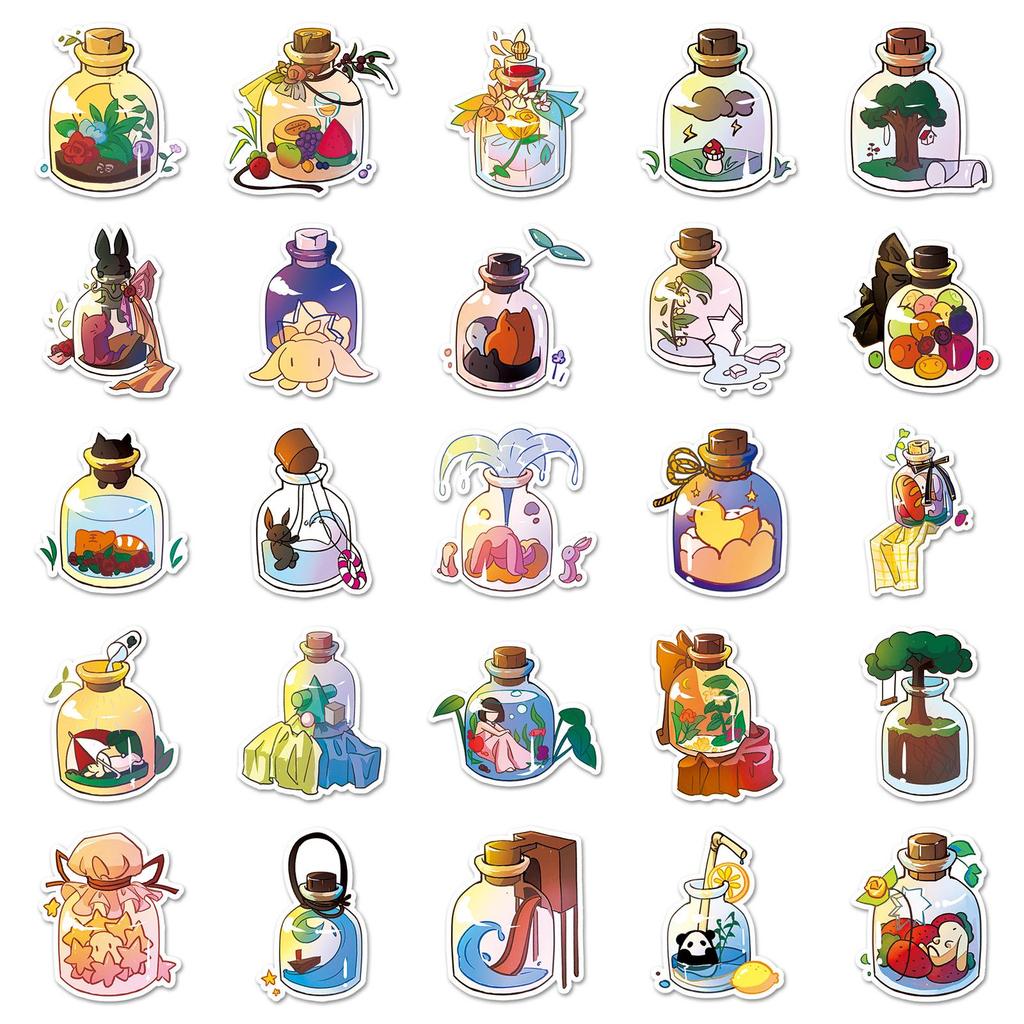 50 Original Graffiti Art Stickers: Waterproof Decor for Journals, Water Bottles, and Suitcases