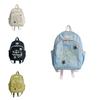 Cute Star Embroidered Backpack For Kids Unisex Design Fresh Style With Breathable Fabric