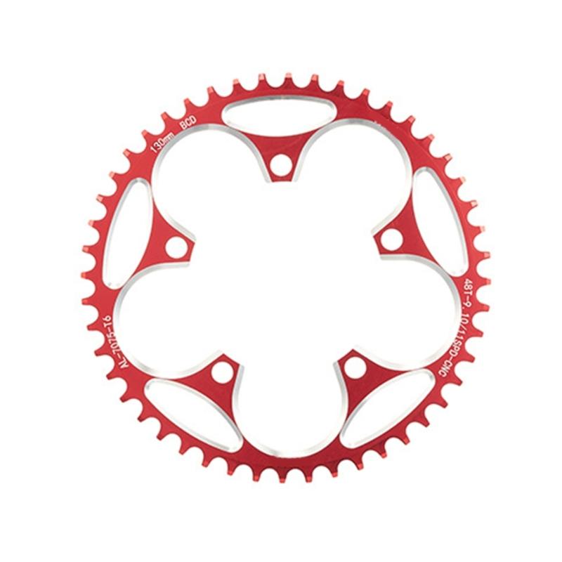 110BCD/130BCD Narrow Wide Chainring Aluminum Alloy Mountain Bicycles 5 Screws Round Chainring Direct Mounted Chainring
