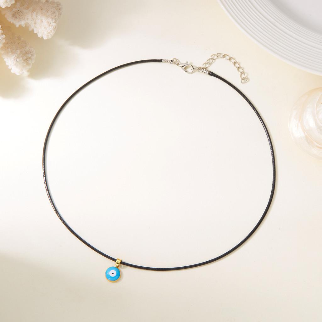 Fashion Eye Pendant Necklace With Alloy Chain For Women