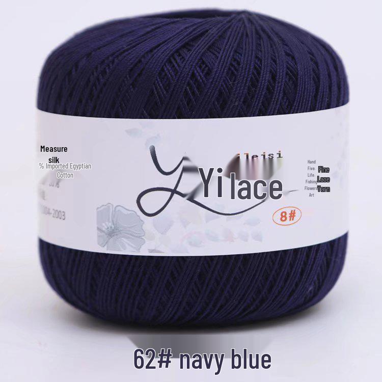 8# 100% Cotton Lace Yarn - 50g Ball, 400m, Strong Twist Crochet Thread for Hand-knitting, Flowers, Hats, and Cardigans - Free Shipping.