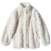 Winter stand-up collar lamb wool coat women's fashion medium and long fur loose casual plush clothes