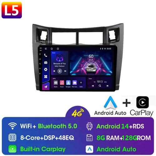 4G+64G Car Multimedia Player for Toyota Yaris 2007 Radio Fascia Car Radio 2005 - 2012 Android GPS Navigator 2 Din carplay stereo