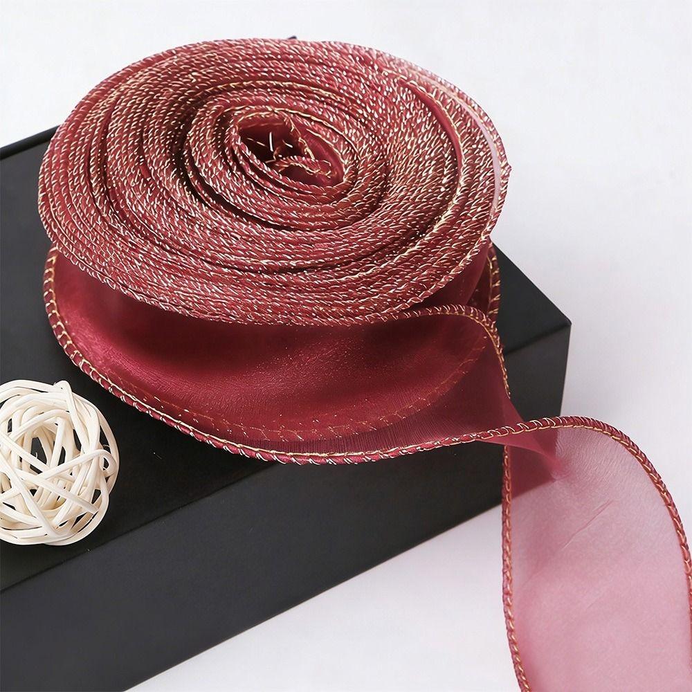 1 Stück 10 Yards Fischschwanz-Garnbänder 2,5 cm Wellenkante Gefaltet Geschenke Verpackungsmaterial Geschenkpapier Sträuße Chiffonband