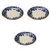 Set of 3 Ryukyu Lapis Lazuli Arabesque Plates x Large Ceramic Plates by Setomonohonpo 9.0 [26.5 3.3cm]