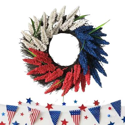 US Independence Day Flag Wreath - National Day Door Ornament