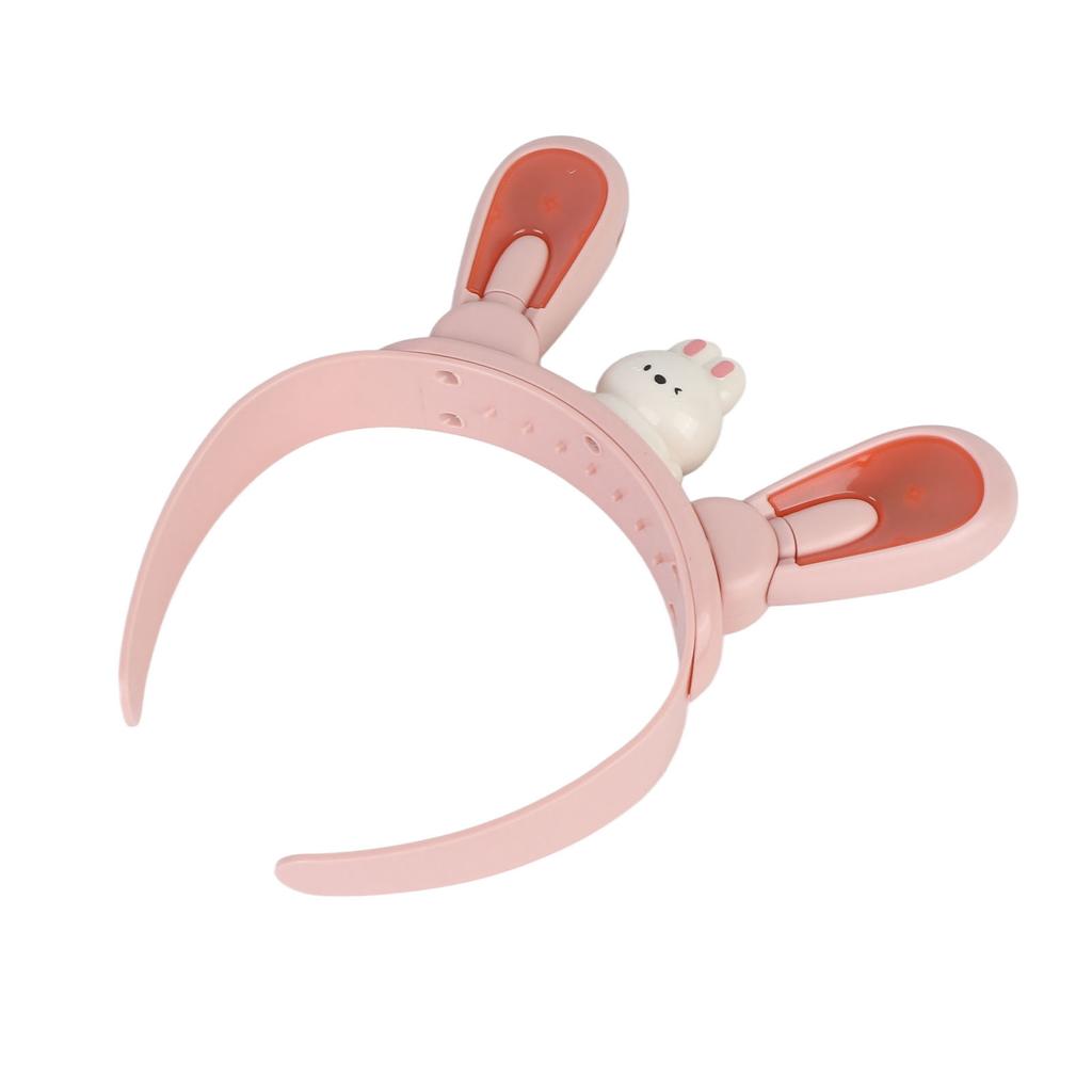 Light Up Bunny Ears Headband Automatic Swing Multiple Light Effects Rechargeable LED Rabbit Ears Hea