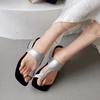 2025 New Fashion Soft Casual Women Sandals Clip Toe Low Heels 2.5cm Slip on Mules Mixed Color Big  New Design Daily Shoes
