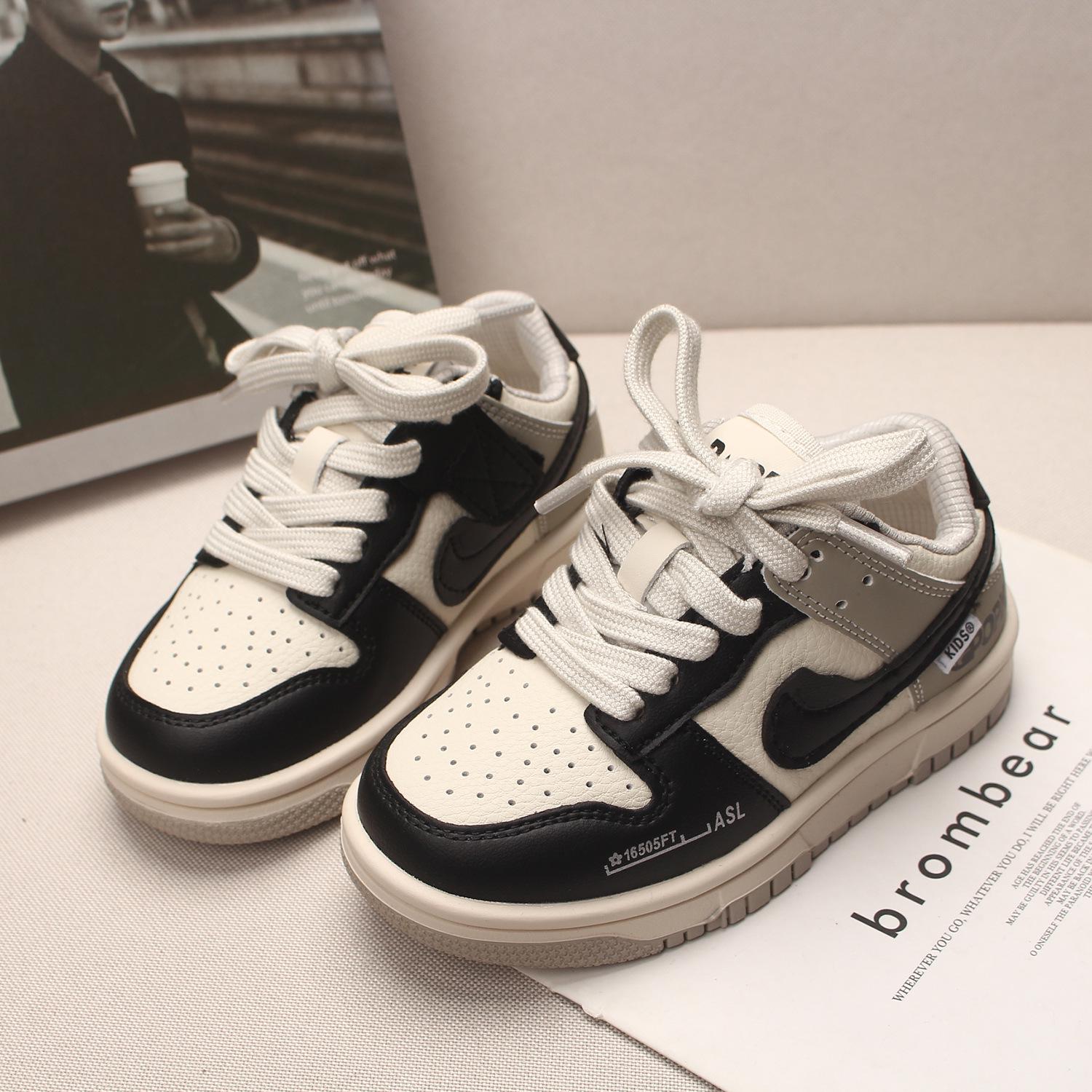 

2026 Spring Kids Skate Shoes: Breathable, Lightweight, Soft Sole, Trendy Sneakers for Boys & Girls Size 26-30, Min. order 5 pairs