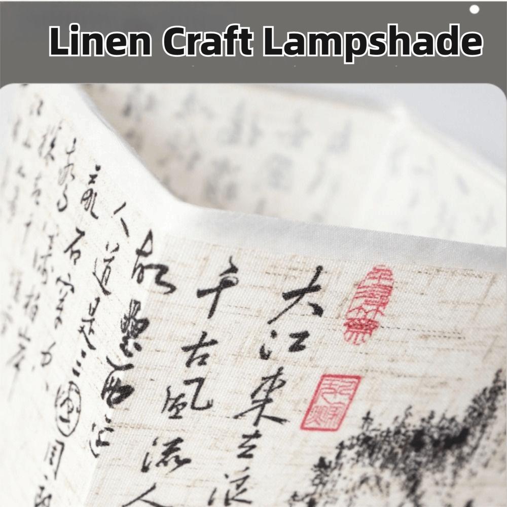 Fabric Lampshade LED Table Lamps Square Shape Chinese Style Lamps  Home Decoration