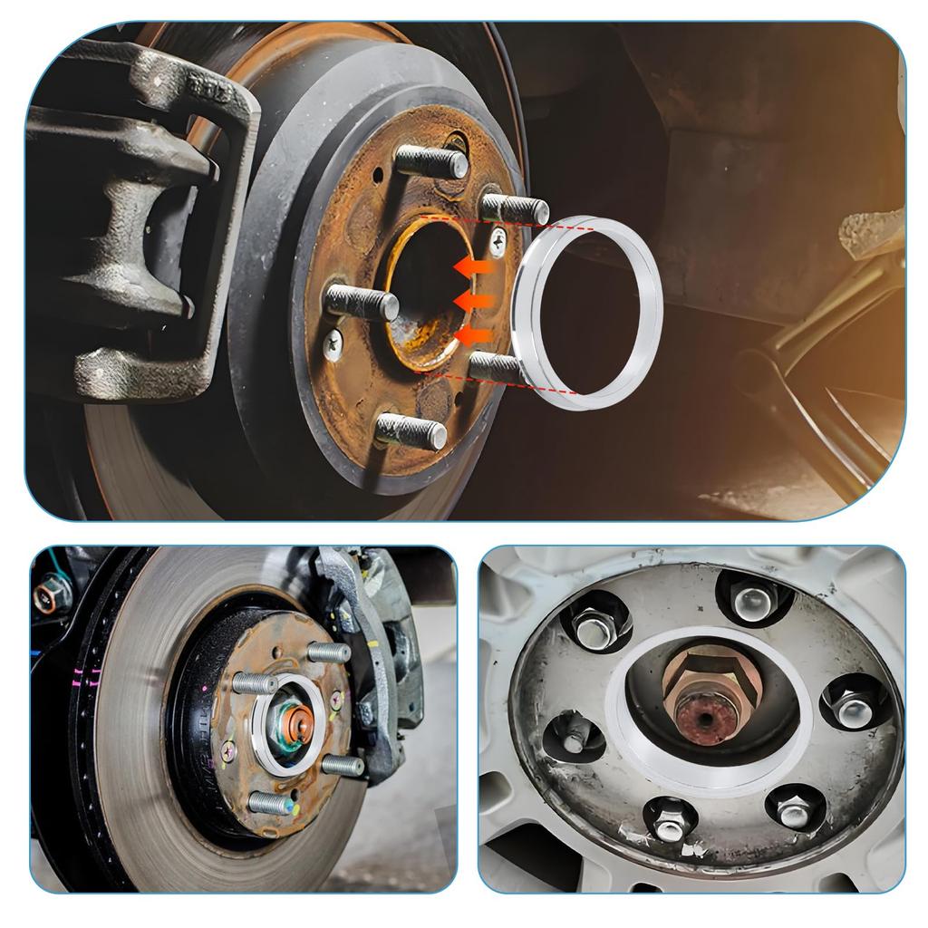 UmeMart Aluminium Nabenzentrierring 2,9 / 2,6 Zoll (73,1 / 65,1 mm), einstellen