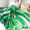 Hot Selling Green Leaf-Shaped Flannel Blanket - Funny Birthday Gift