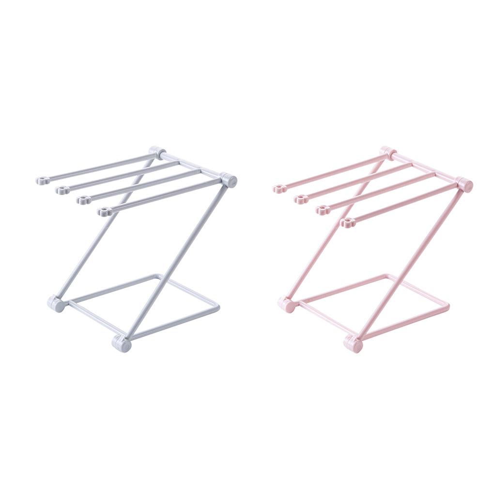 Suport Raft pentru Prosoape Uscător Organizator Depozitare Pliabil Multifuncțional Agățător Dulap Rafturi Baie Accesorii Instrumente