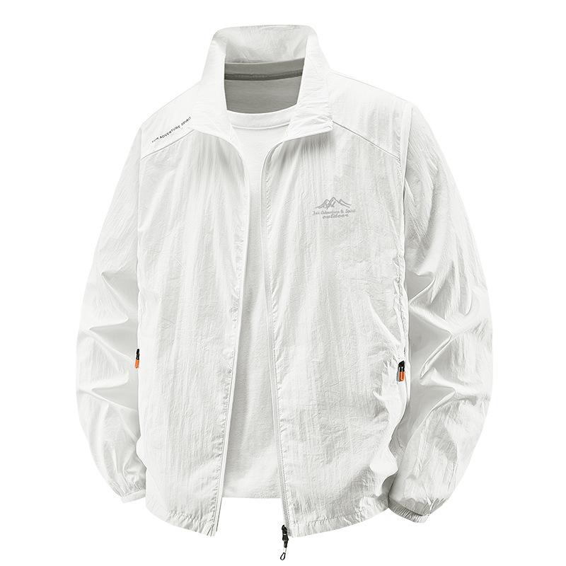 Sonnenschutz Herren Sommer Eis Seide Dünne Jacke Neu UV-Schutz Outdoor Angeln Herren Sonnenschutzkleidung