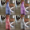 Women Summer Casual Long Maxi Dress With Fashionable Print For Beach Outings