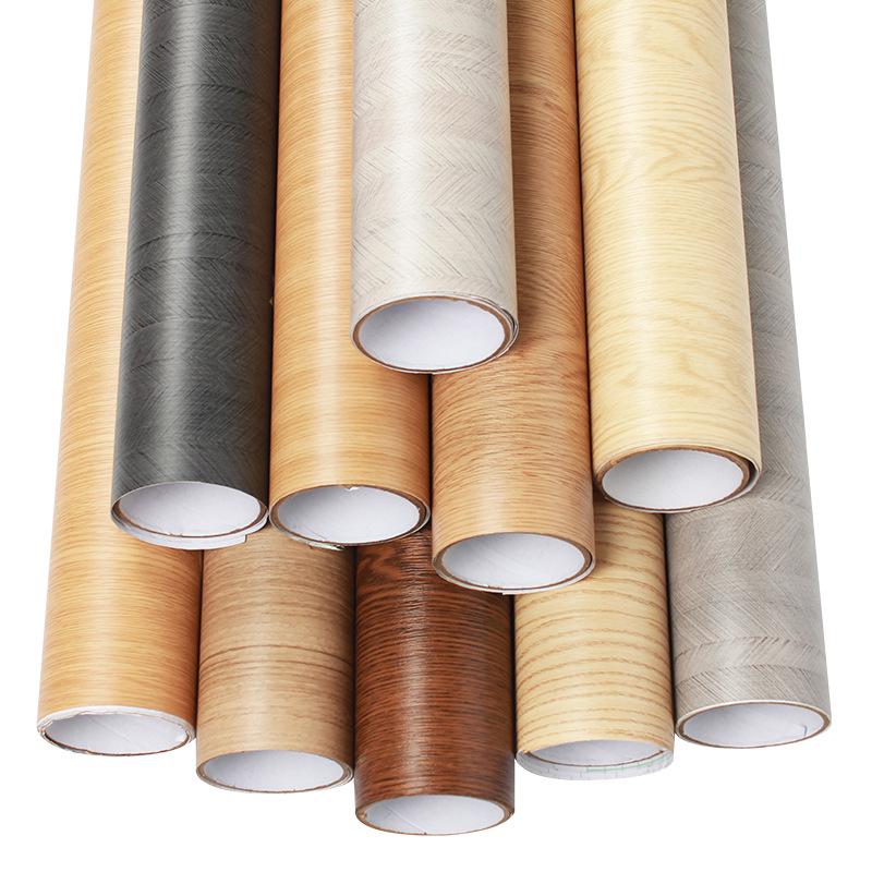 Self-Adhesive Wood Grain Waterproof Wallpaper for Furniture and Cabinet Renovation