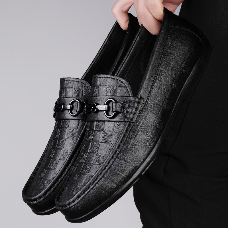 Fashion New Fashion Genuine Leather Mens Casual Shoes Breathable Comfort Loafers Slip-on Mens Driving Shoes Luxury Lazy Shoes Moccasins
