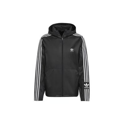 Originals Trefoil Lock Up Wb Striped Embroidered Hooded Sports Jacket Men Jacket Black HC2006