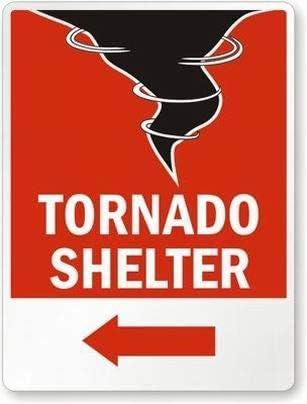 

Wall Signs Notice Warning Sign Decor Tin Metal Signs Tornado Shelter (with Left Arrow) Safety Sign Novelty SignsAluminum 20x30cm（7.8x11.8inch）