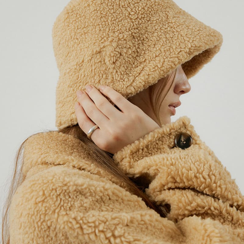 

molliolli ПАНАМА кудрявая шляпа [пузырчатый бежевый] F