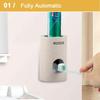 Automatischer Zahnpastaspender, Weizenstroh-Zahnbürstenhalter, wasserdicht, staubdicht, Zahnpasta-Quetscher, Badezimmer-Zubehör, Freisprecheinrichtung, Wandmontage