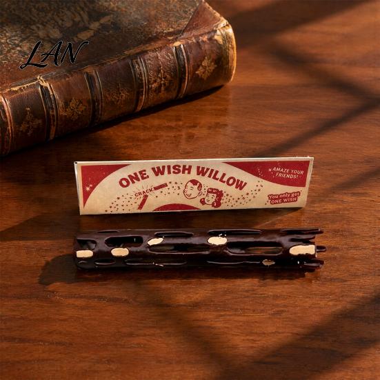 Tragbare Glücksbringer Ein Wunsch Weidenzweig mit Schachtel, 3D-gedruckter Wunsch-Wunsch-Schnappstock, Zeremoniebedarf Zerbrechlicher Magischer Charm für Spirituelle