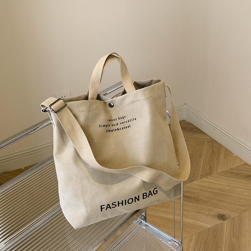 Large Capacity Stylish Canvas Shoulder Bag For Women Ideal For Autumn Commutes