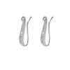 18K Gold-Plated Copper U-Shaped Ear Hooks with Zircon for DIY Earrings, Available In Three Colors