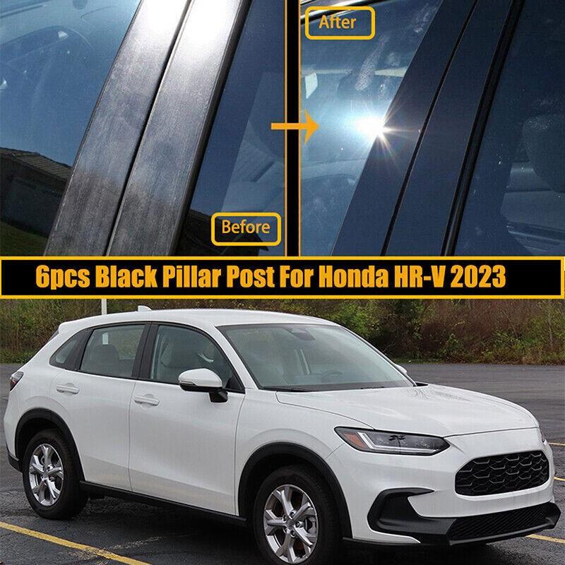 For Honda HR-V 2023-2025 Pillar Posts Door Piano Black Trim Decal Cover Kit