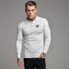 Muscleguys Modisches Poloshirt für Herren, langärmeliges Revers-T-Shirt, schwarze Frühlings- und Herbstkleidung mit bequemem Hemd