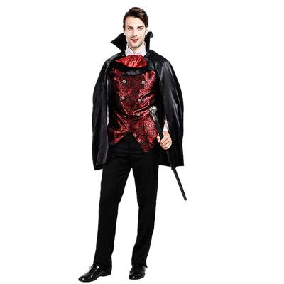 Disfraz de vampiro de Halloween para hombre, capa para adulto, murciélago sangriento, divertida fiesta de cosplay