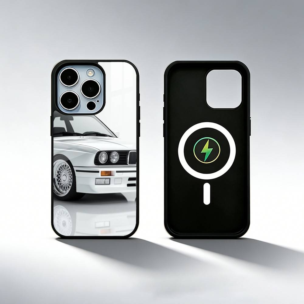 E30 CAR Phone Case For iPhone17,16,15,14,13,12,11 Plus,Pro Max Magnetic For Magsafe Wireless Charging