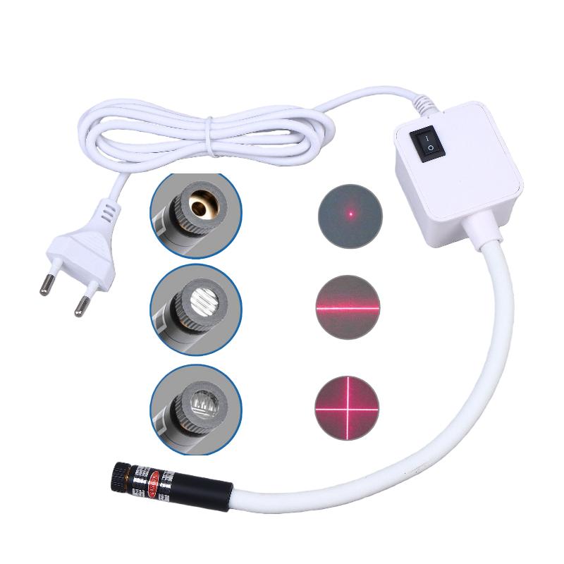 1Pcs Red Night Lamp Eu/Us Plug Laser Infrared Sewing Machine Position Light Magnetic Mounted For Factory Drills Lathes
