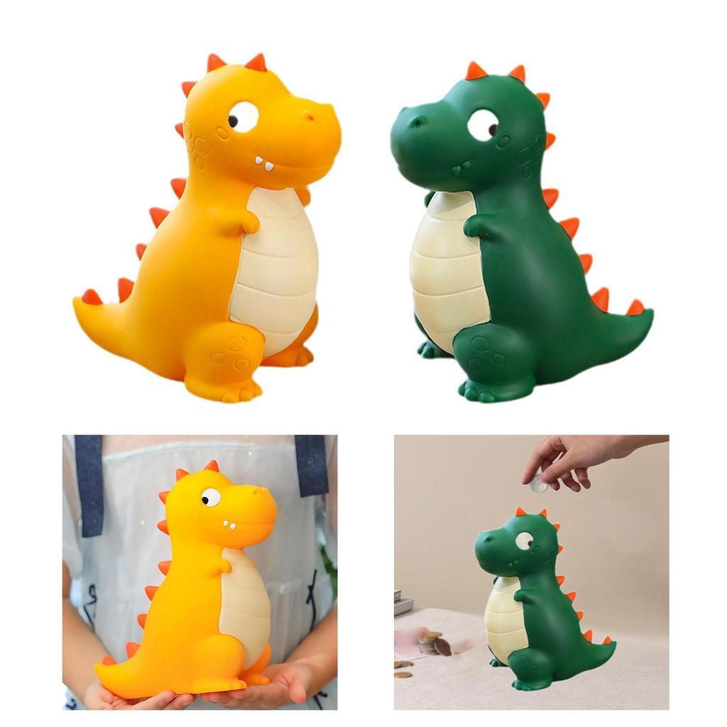 Dinosaur Piggy Bank Animals Decorative Statue Figurine Saving Box for Living Room Bedroom Desktop Boys Girls Baby Shower