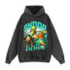 Oversized Streetwear Hoodie With Graphic Print Cotton Pullover Unisex Loose Fit High Street Style