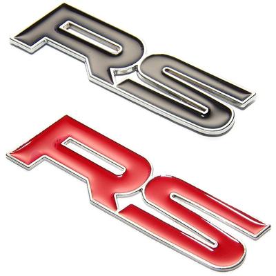 CarOver [Métal 3D] Autocollant RS Universel Racing 3D Autocollant Décalcomanie Voiture de Sport Logo Lettre Cool Élégant Anglais Moto CO-RS-RD
