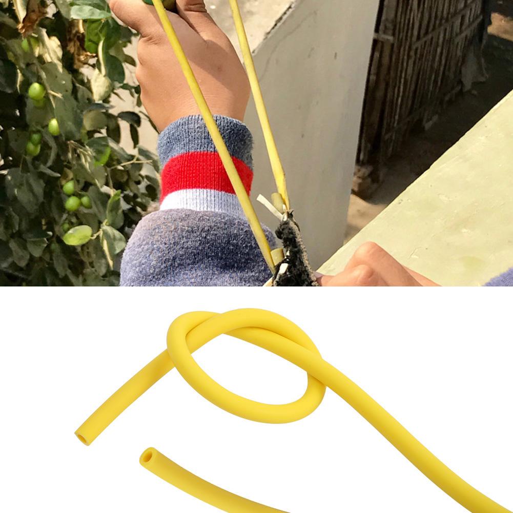 1   3   5M Yellow Soft Natural Latex  S Tube Tubing Band for Hunting Shooting (1m)