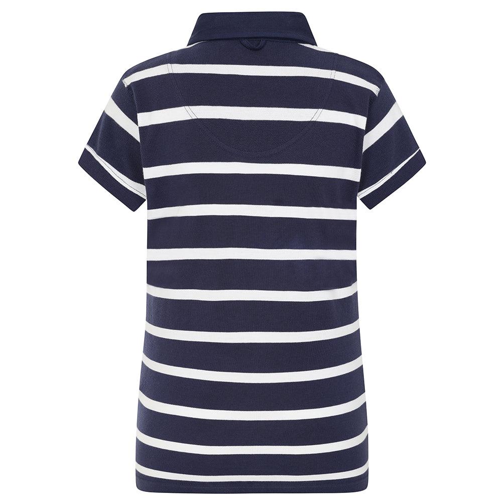 Lazy Jacks Womens/Ladies Striped Cotton Pique Polo Shirt