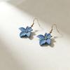 Gentle haze blue flower earrings Korean fresh and sweet ear hook feeling daily versatile earrings