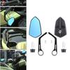 7/8Inch Motorcycle Handlebar End Mirror Inverted Rearview Mirror Universal Replacement 360 Degree Rotating Side Mirror